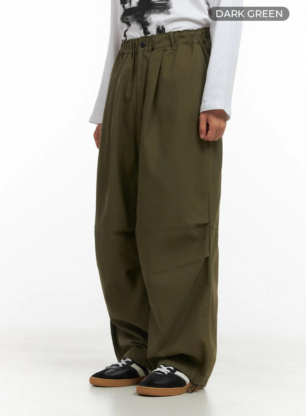 Men's Solid Pintuck Wide Leg Trousers CO408 - Image 7