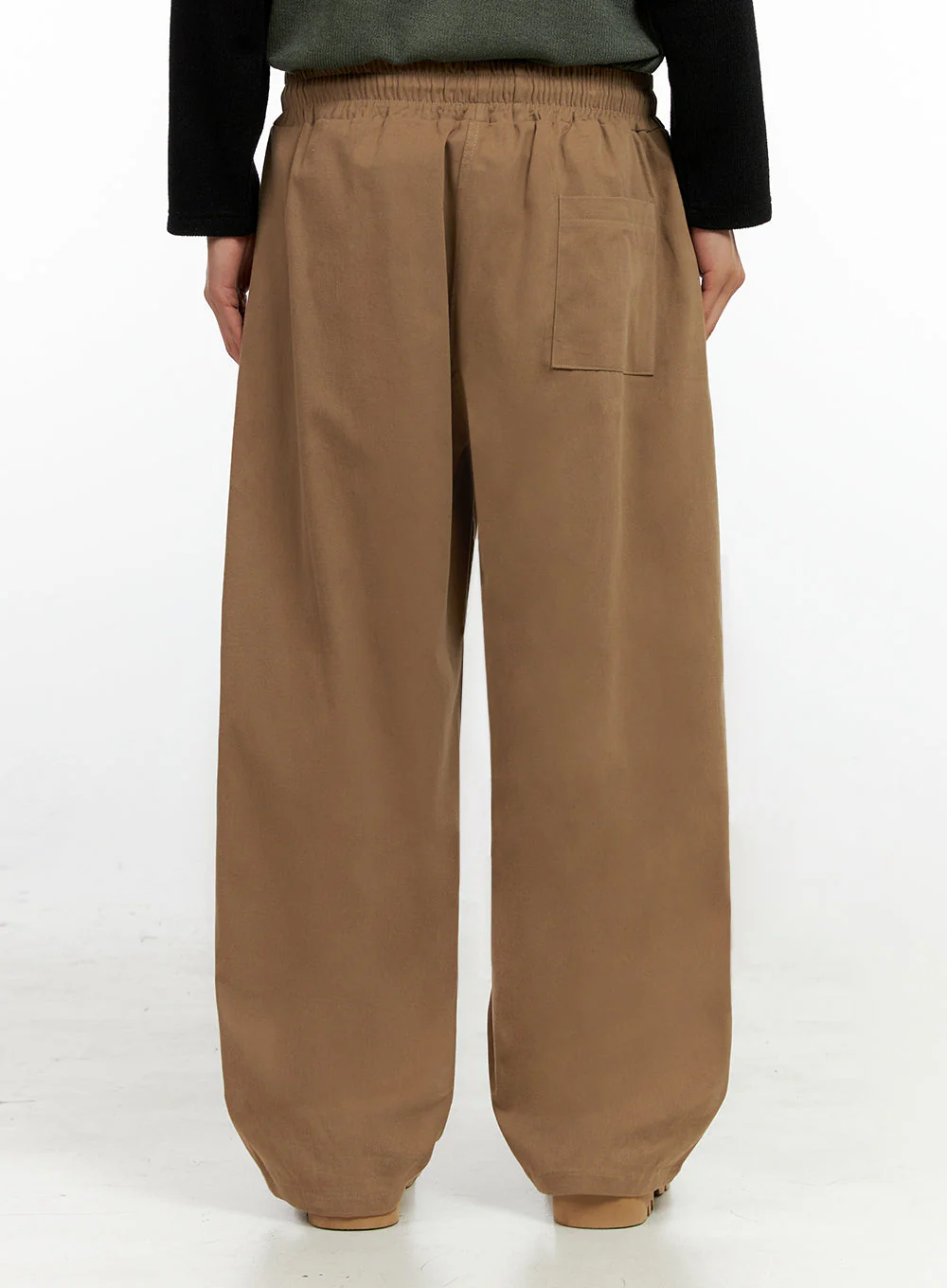 Men's Solid Pintuck Wide-Leg Trousers IN411 - Image 5