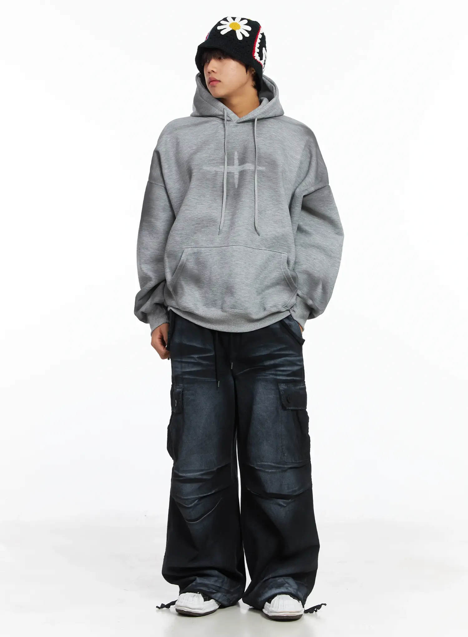 Men's Spray Graphic Fleece-Lined Hoodie IJ512 - Image 9