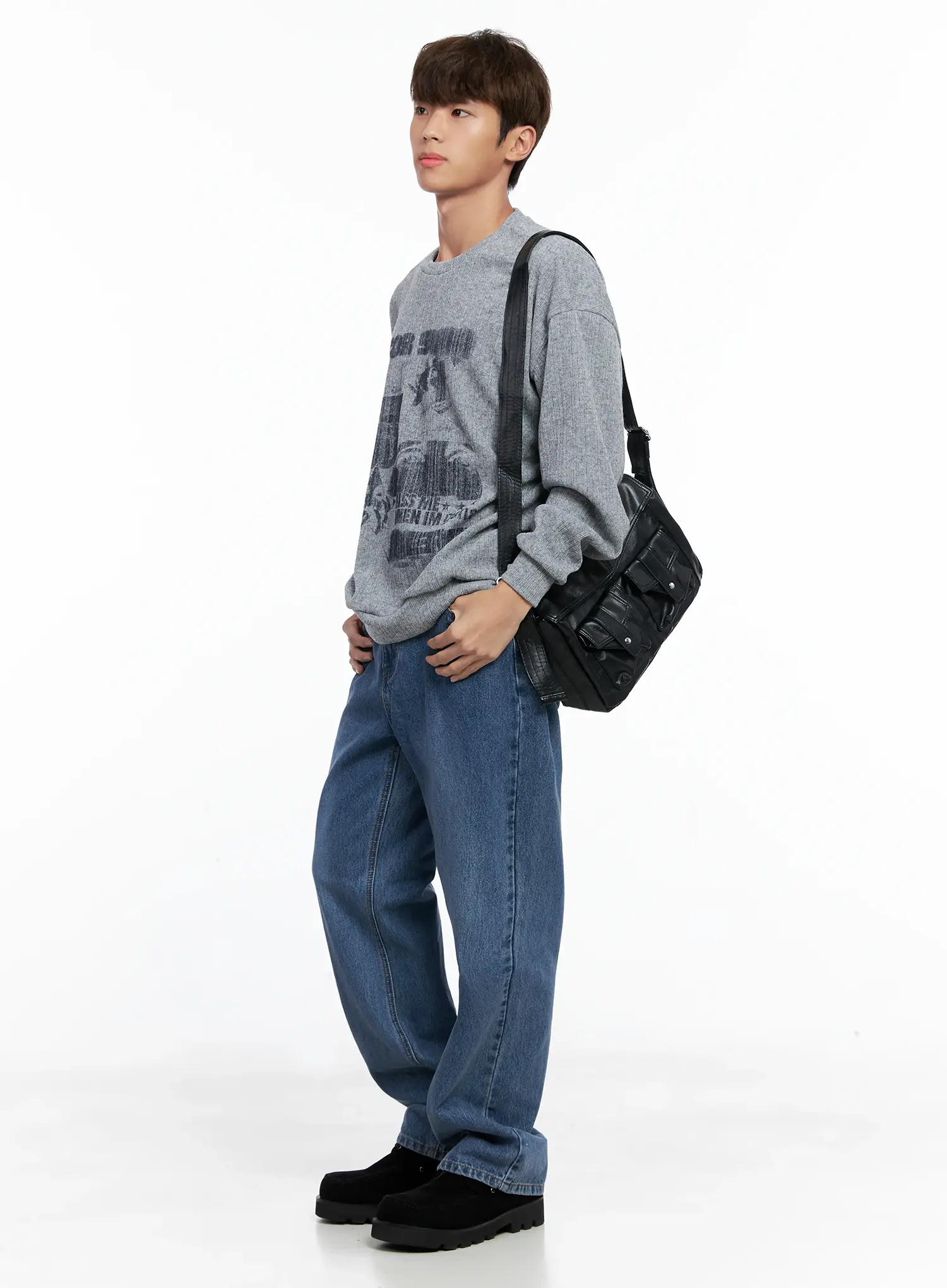 Men's Standard Loose Fit Jeans IO506 - Image 8
