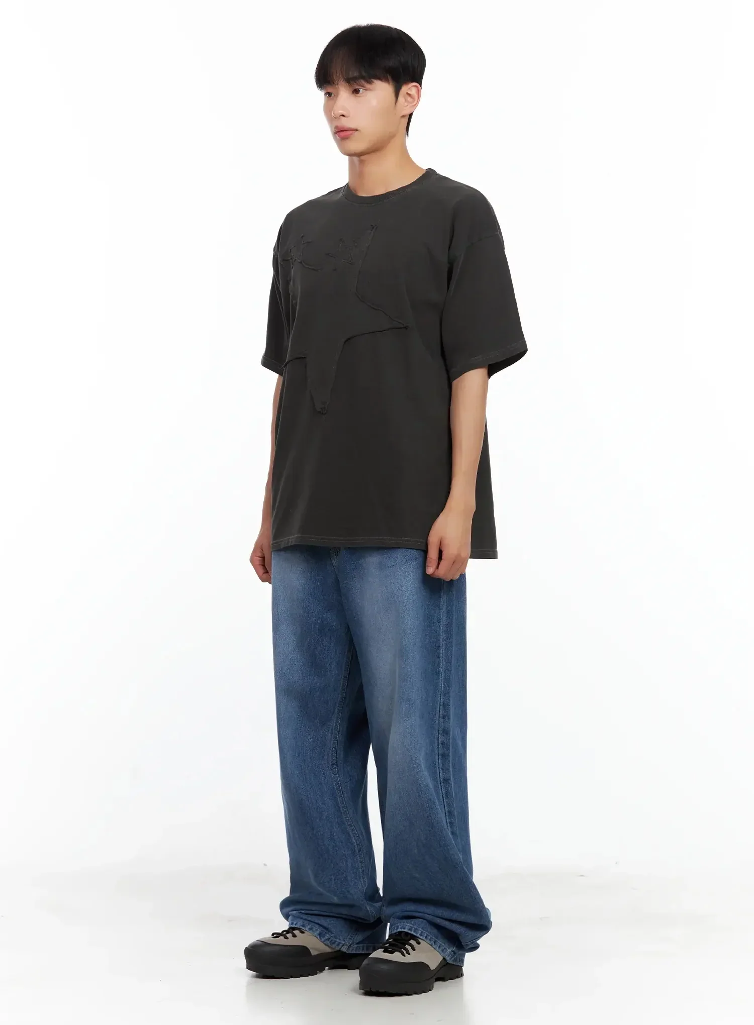 Men's Star Patch T-Shirt IL516 - Image 12