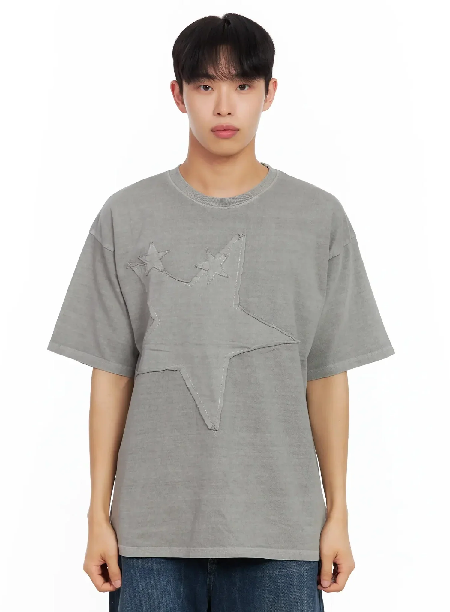 Men's Star Patch T-Shirt IL516 - Image 17