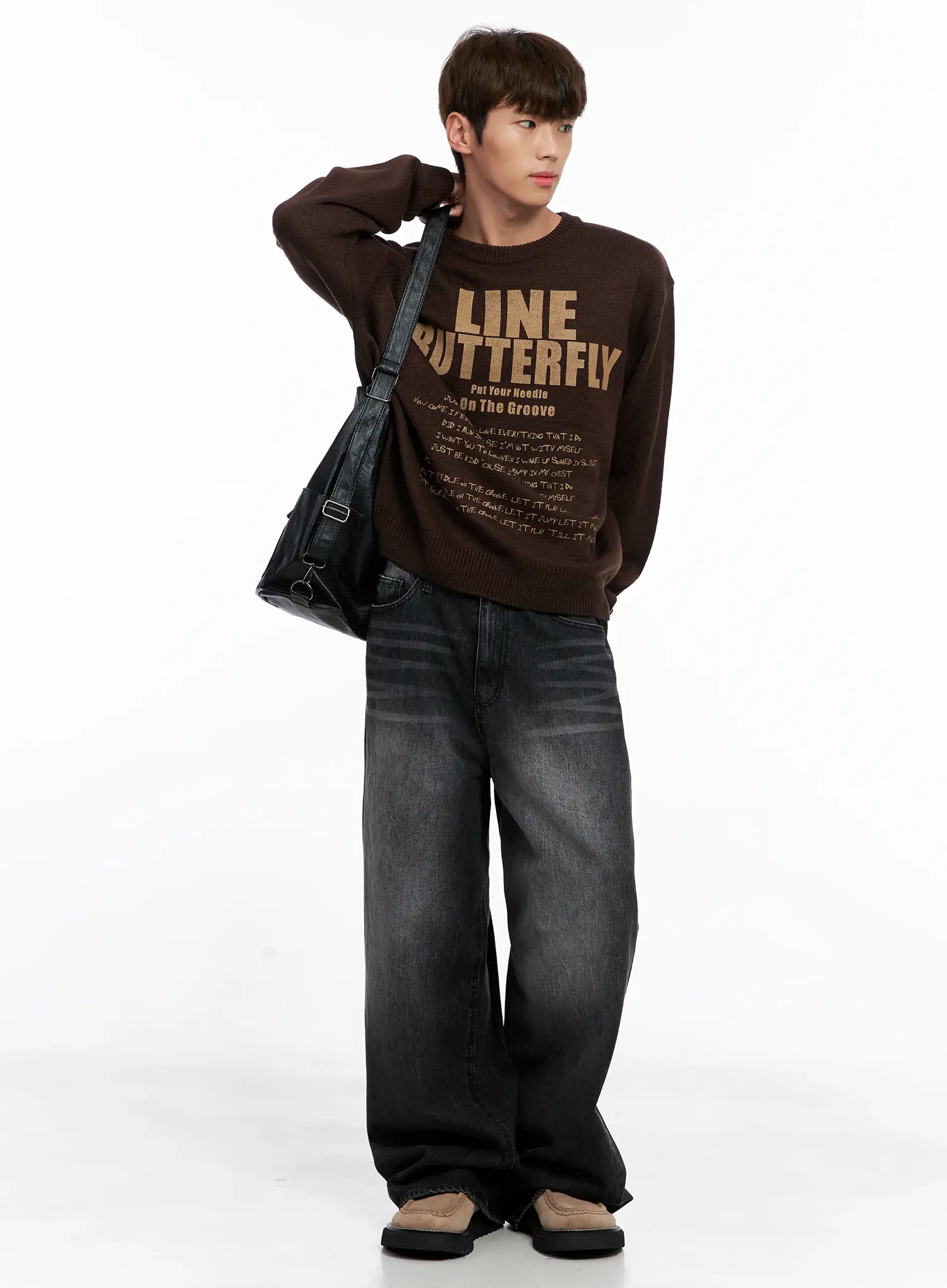 Men's Statement Graphic Knit Sweater IO502 - Image 6
