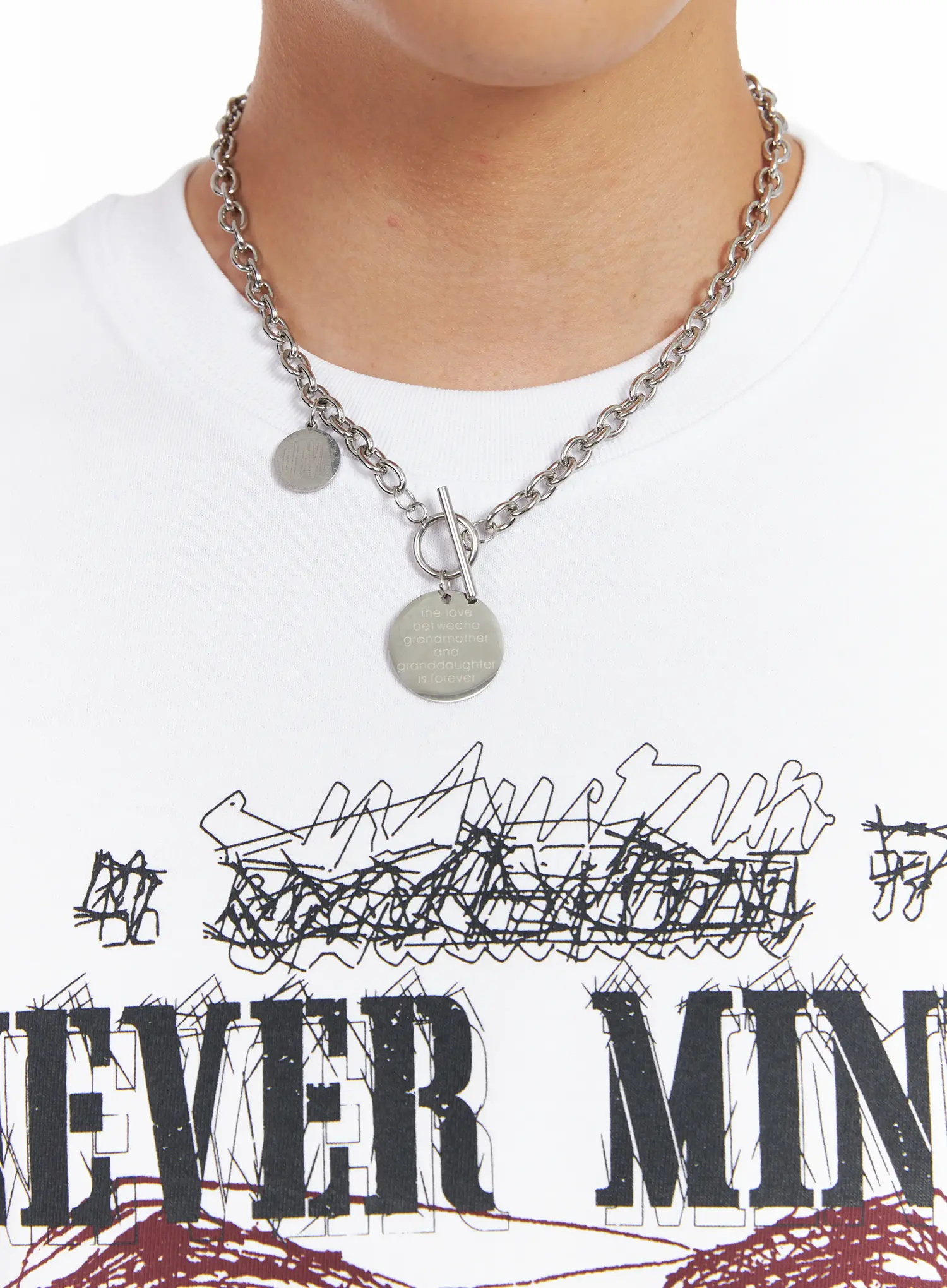 Men's Steel Chain Necklace IL518 - Image 2