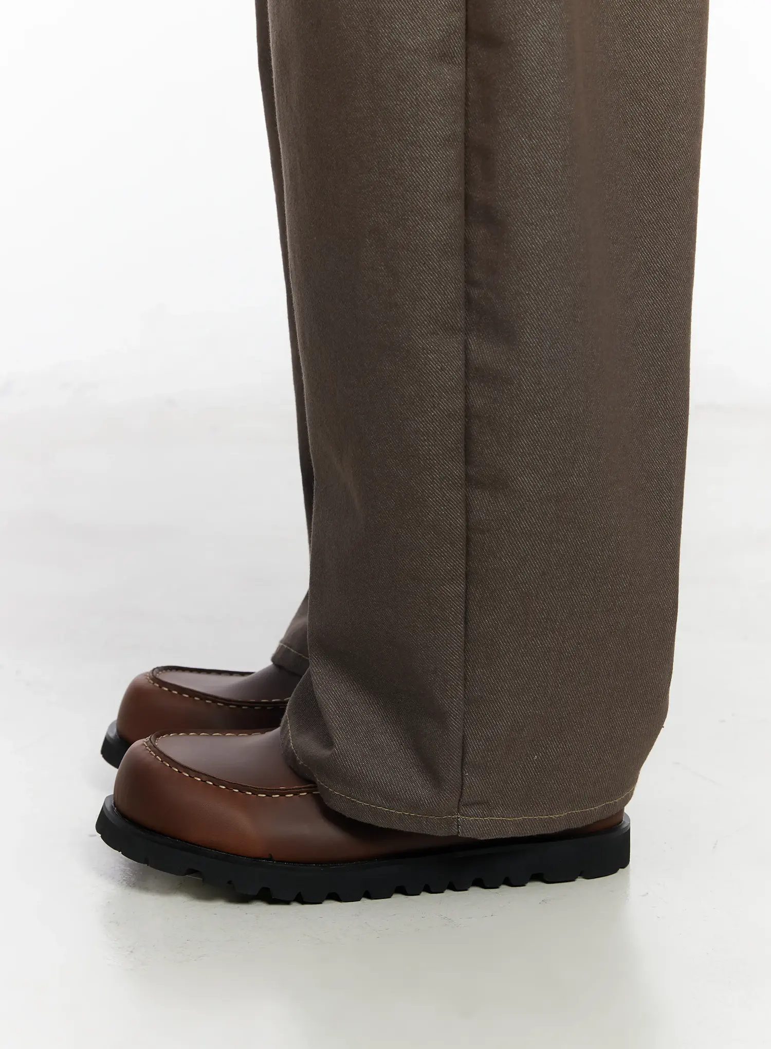Men's Stitch Cushioned Mule Loafers IF516 - Image 6
