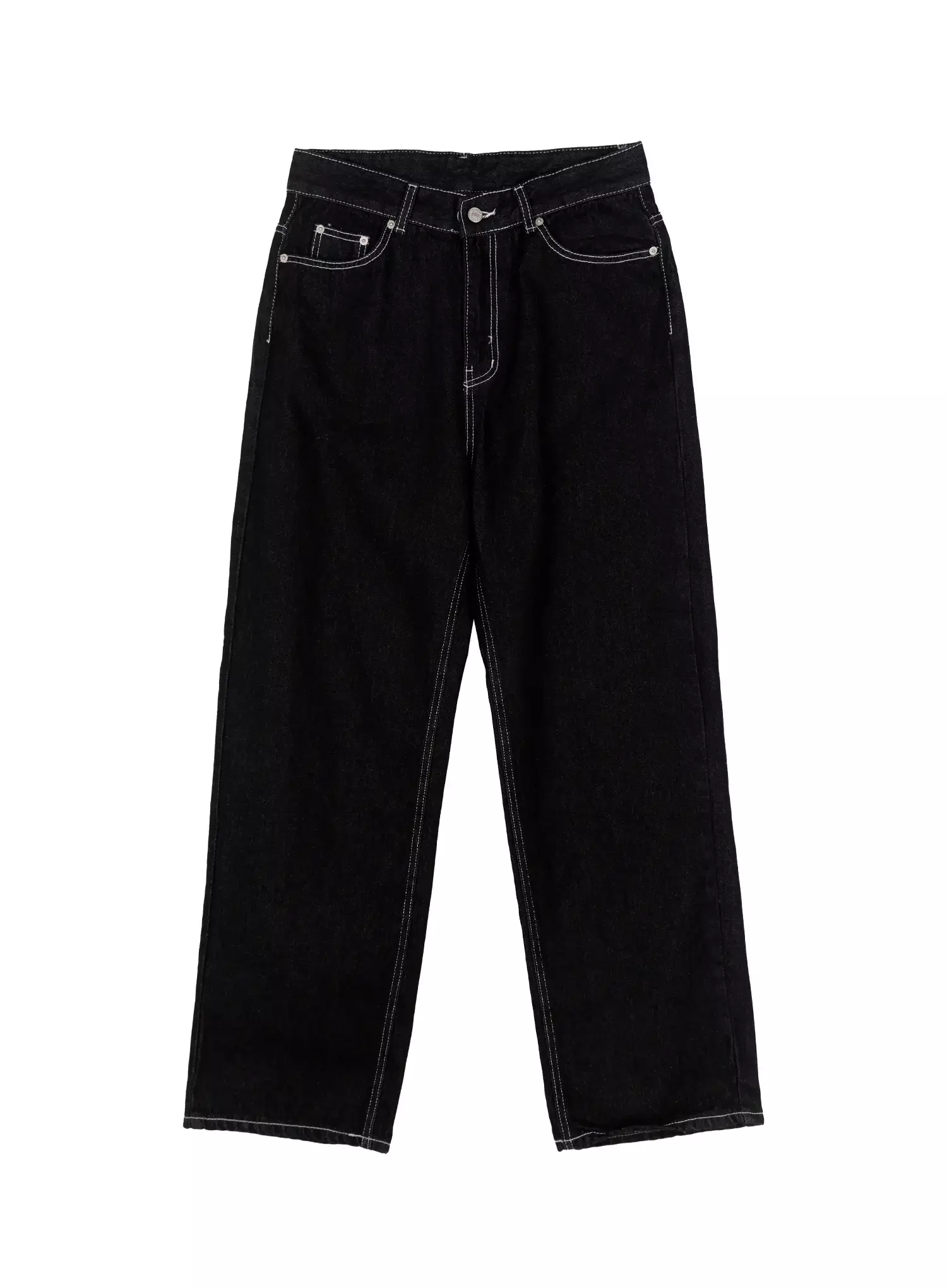 Men's Stitched Detail Baggy Jeans IN506 - Image 14