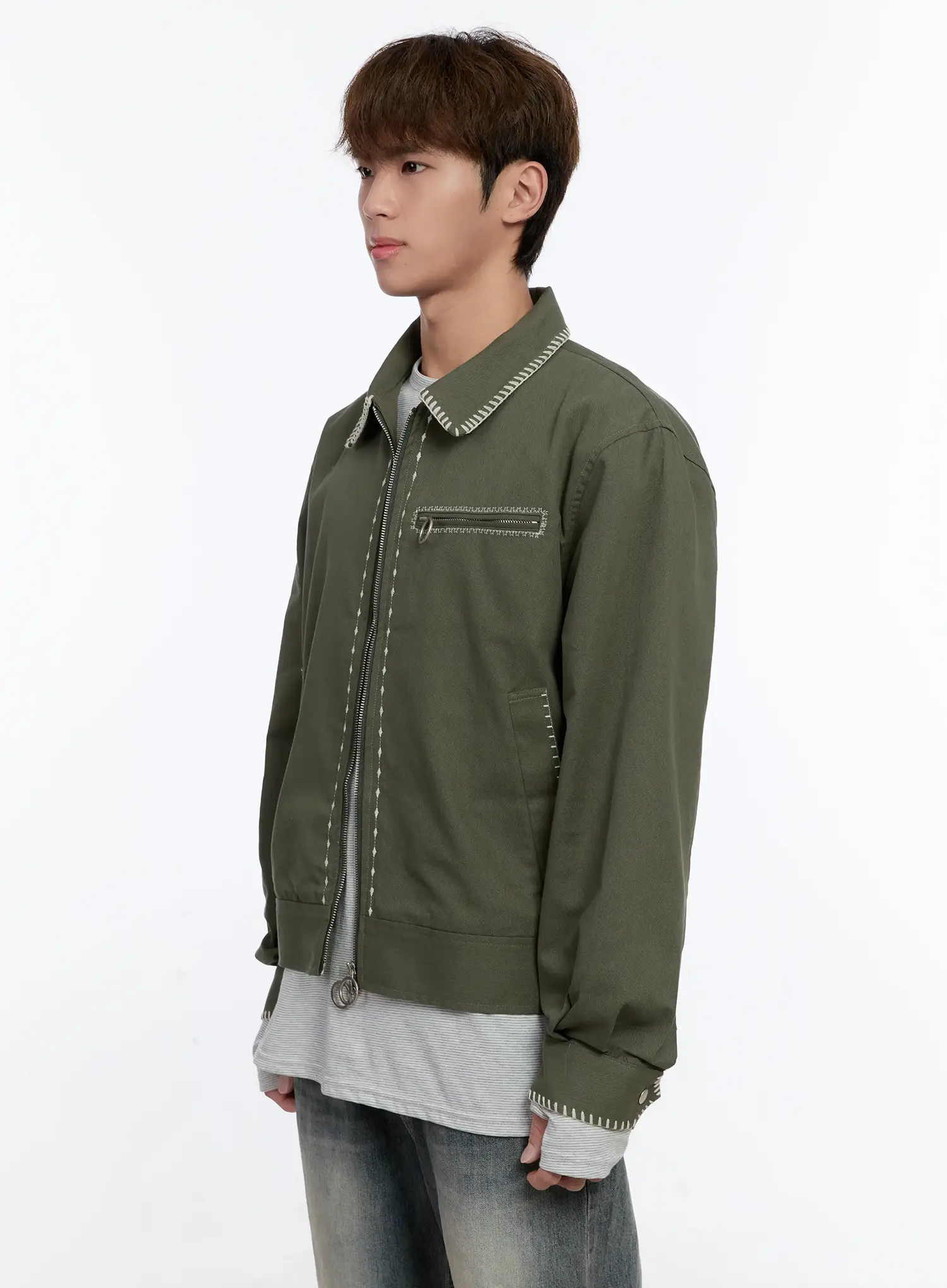 Men's Stitched Work Jacket IN512 - Image 4