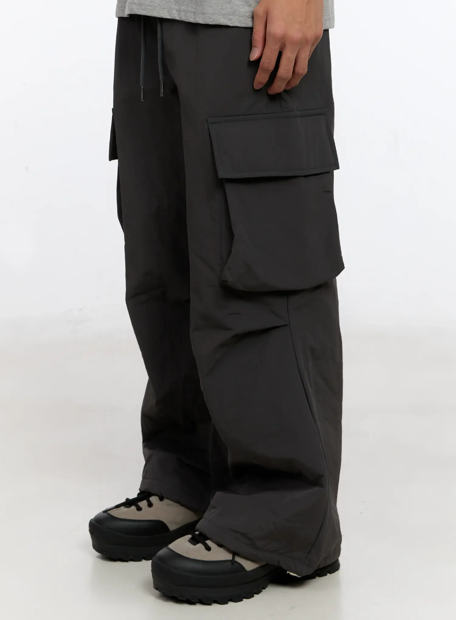 Men's String Wide Cargo Pants IN512 - Image 5