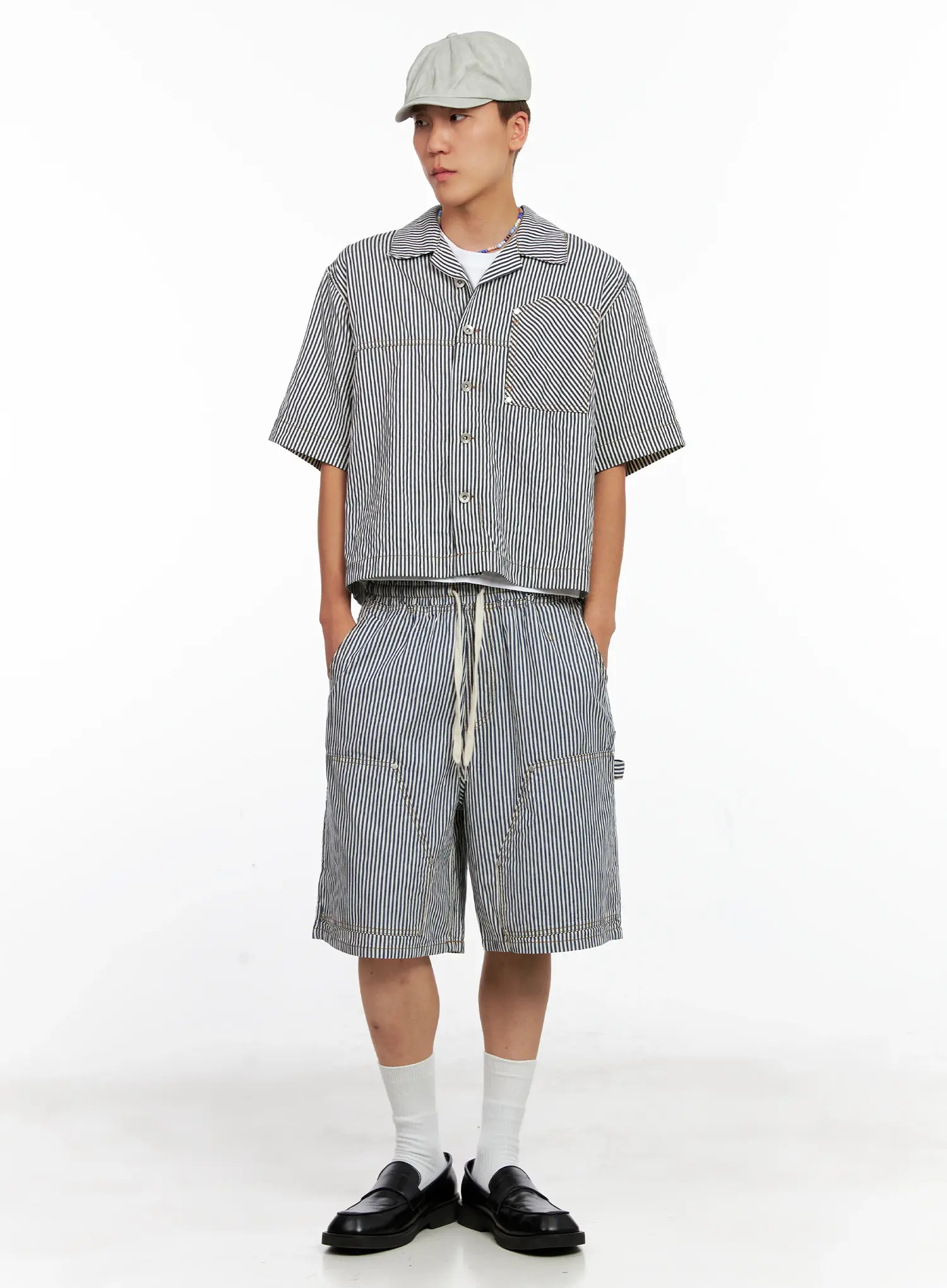 Men's Striped Bermuda Shorts IG511