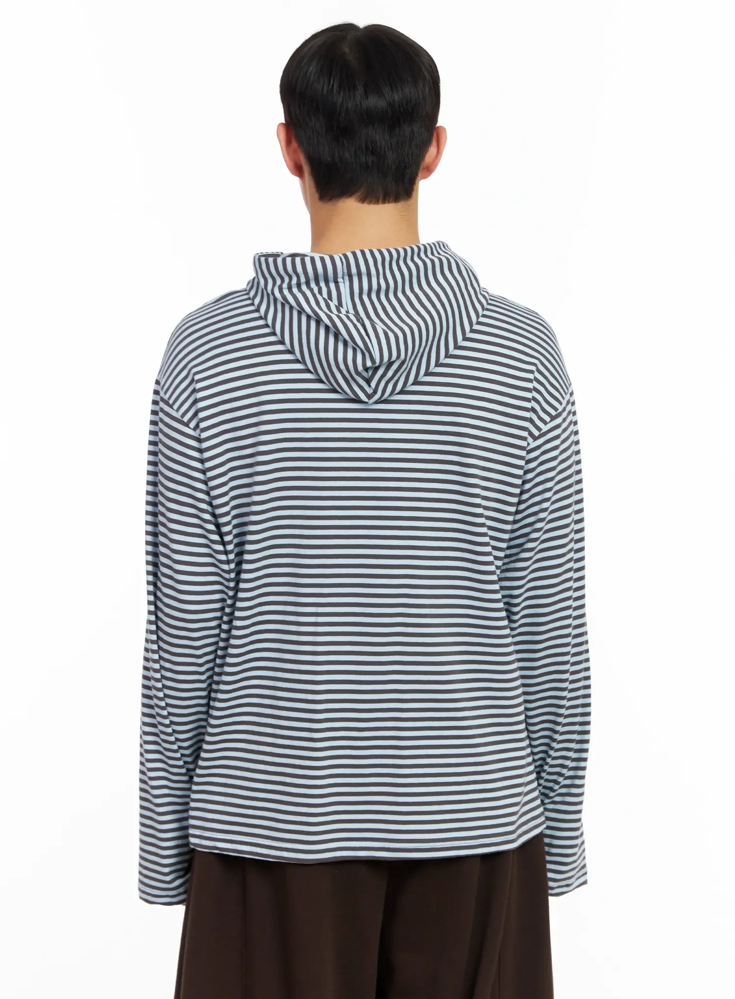 Men's  Striped Graphic Hoodie IM516 - Image 6