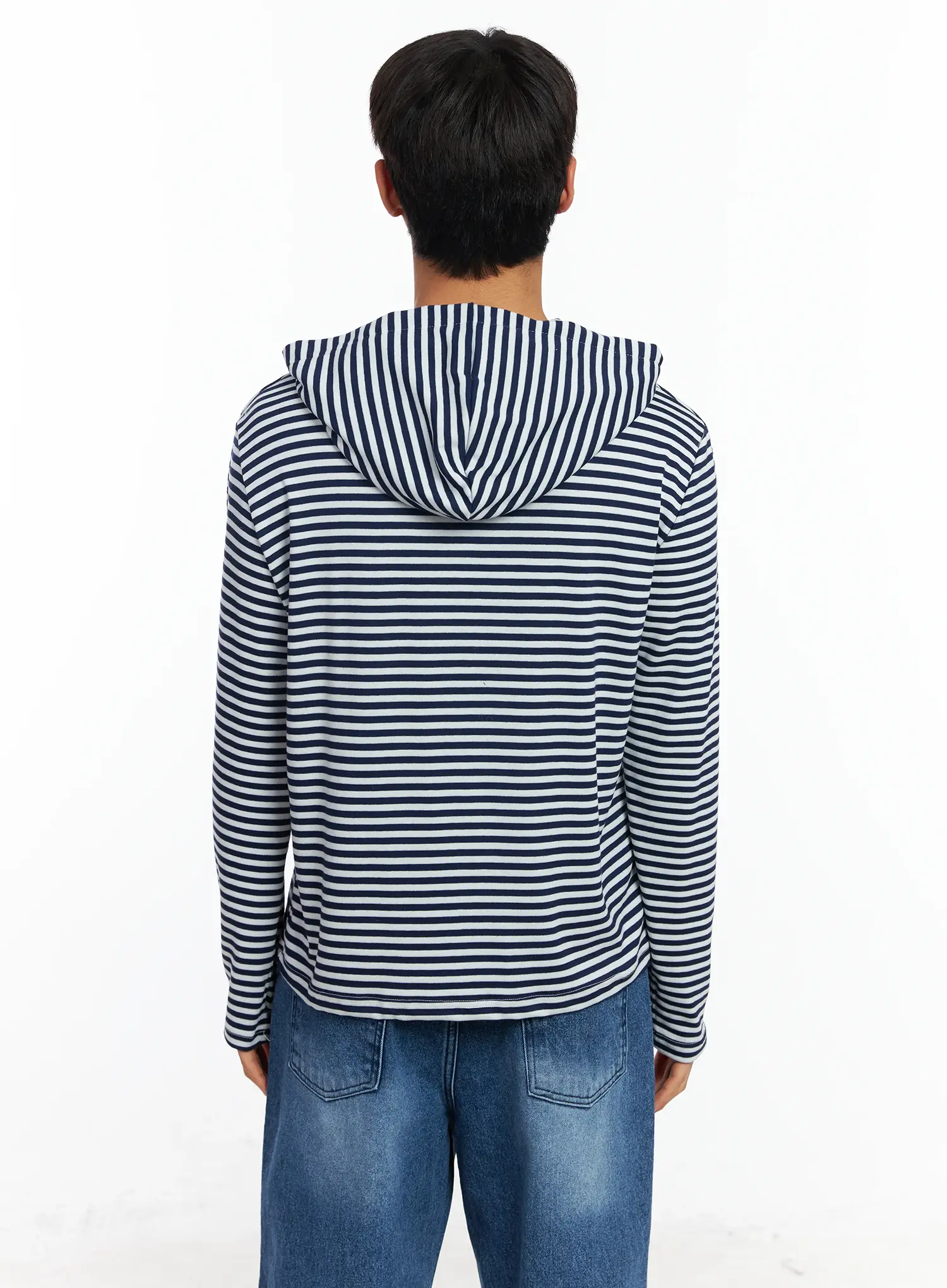 Men's Striped Henley Neck Long Sleeve IF506 - Image 5
