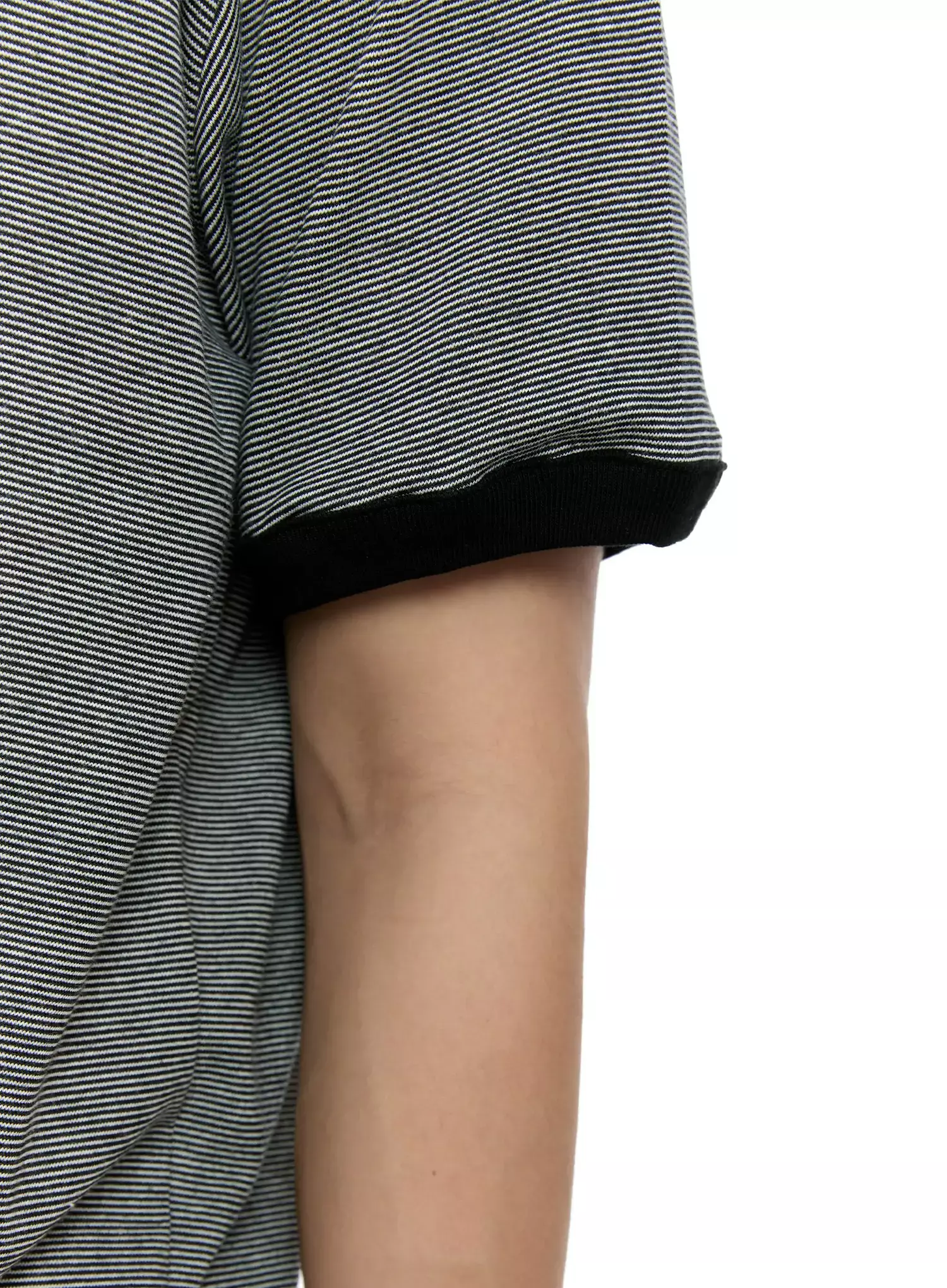 Men's Striped Henley T-shirt IG520 - Image 5