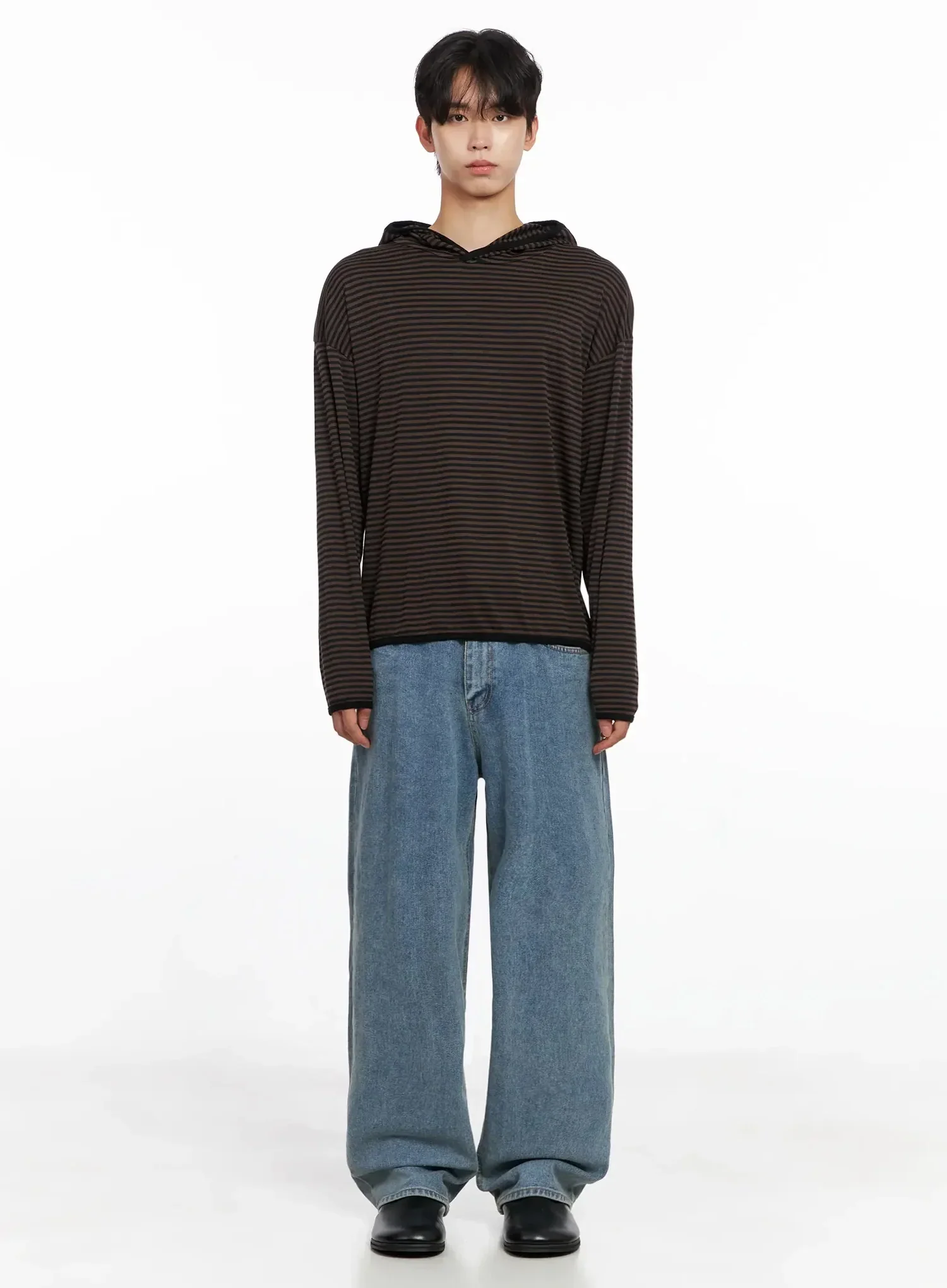 Men's Striped Hooded Long Sleeve IO517 - Image 5