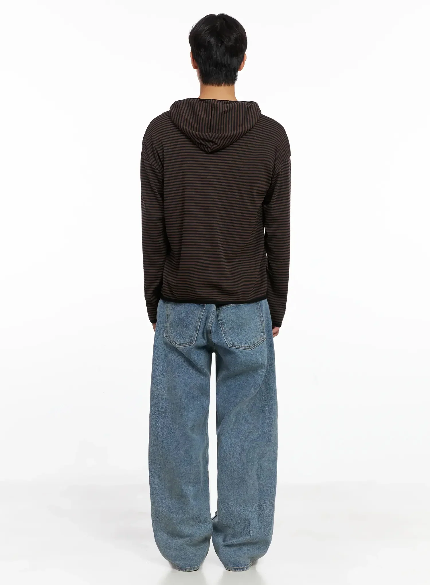 Men's Striped Hooded Long Sleeve IO517 - Image 8