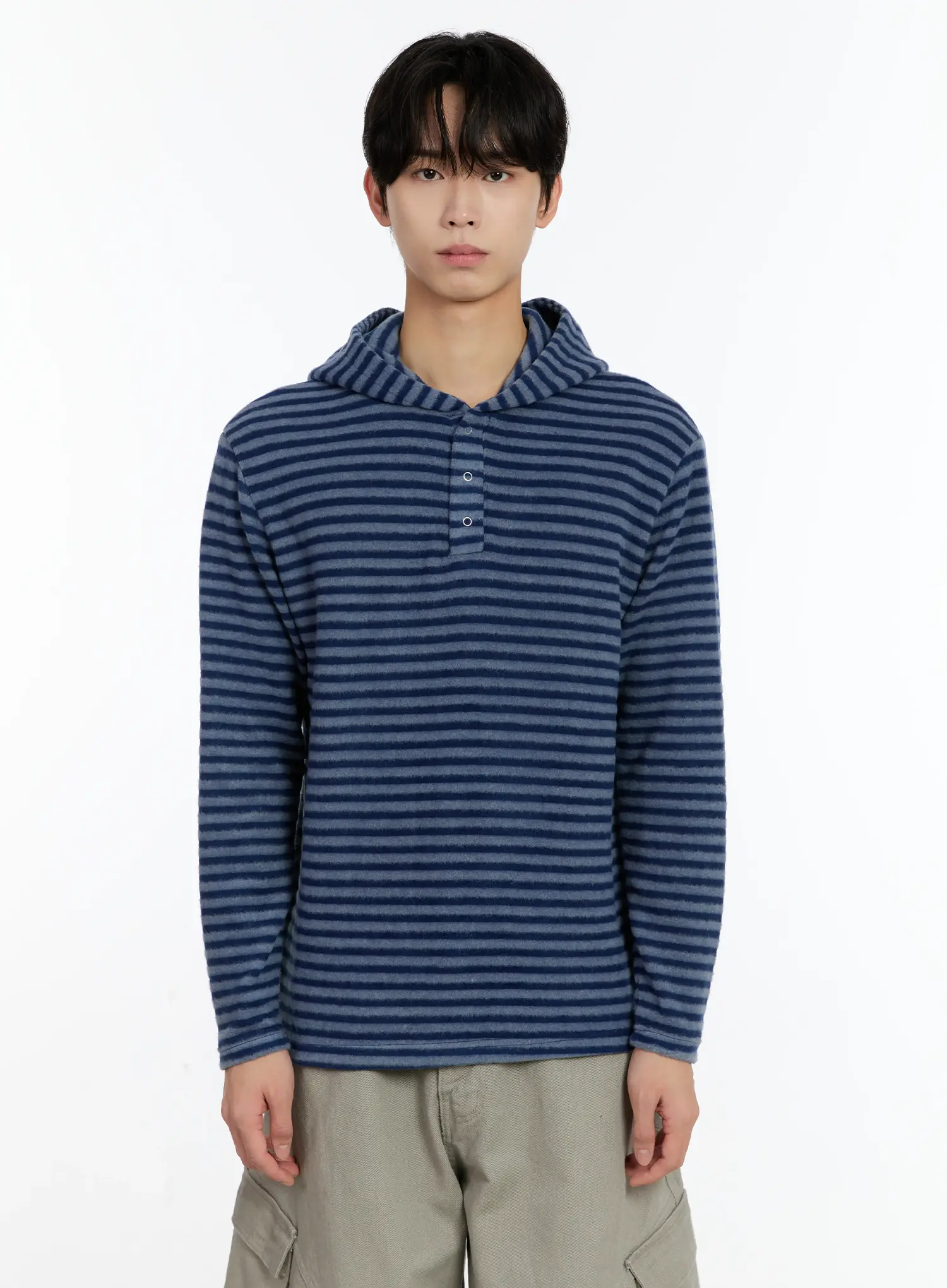 Men's Striped Layered Hoodie ID502 - Image 12