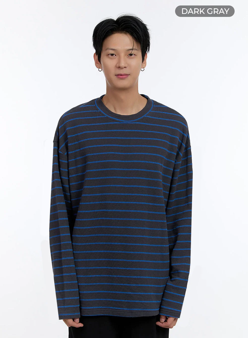 Men's Striped Round Neck Long Sleeve T-Shirt IO428 - Image 11