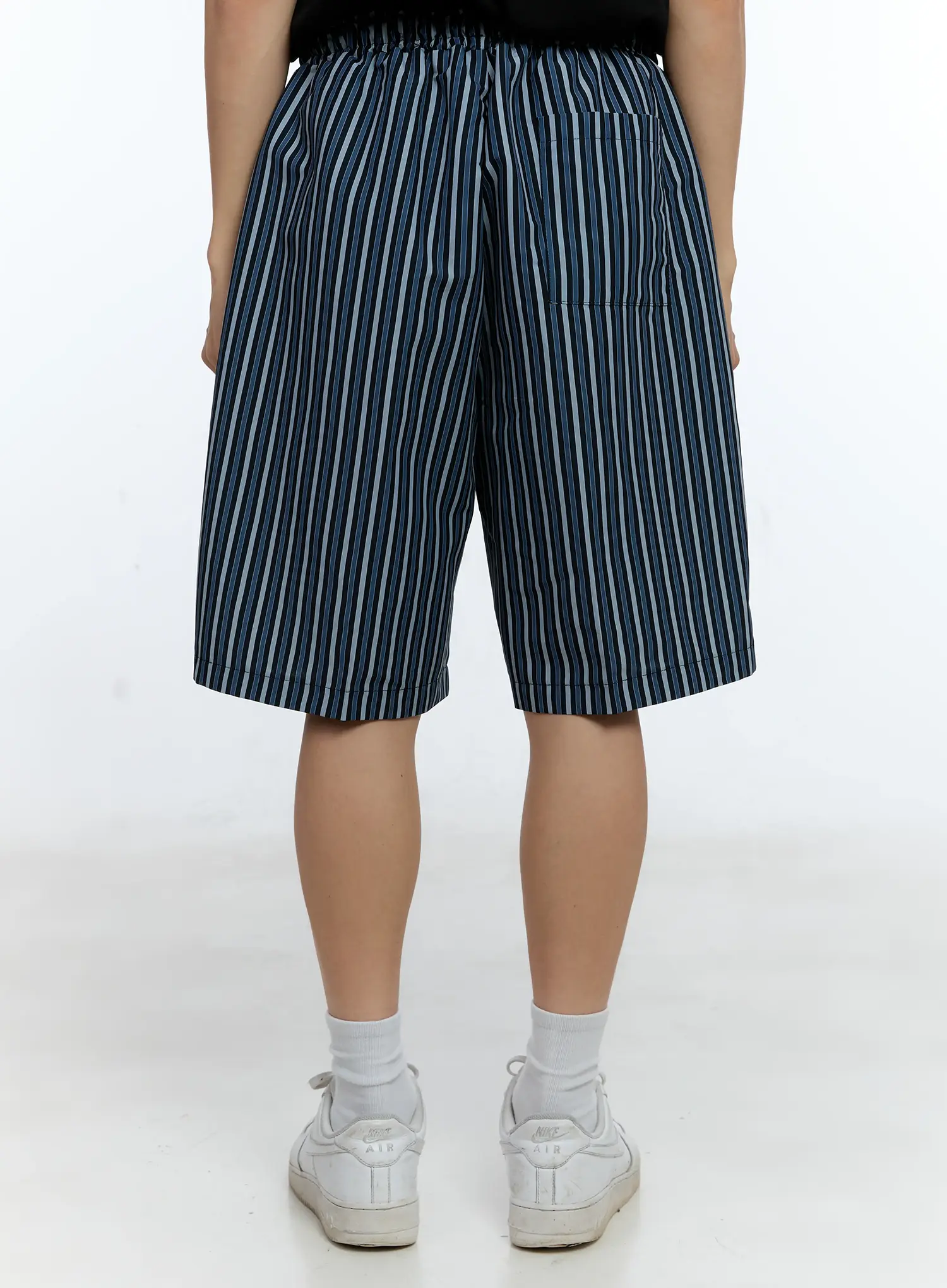 Men's Striped Straight-Leg Shorts IG515 - Image 8