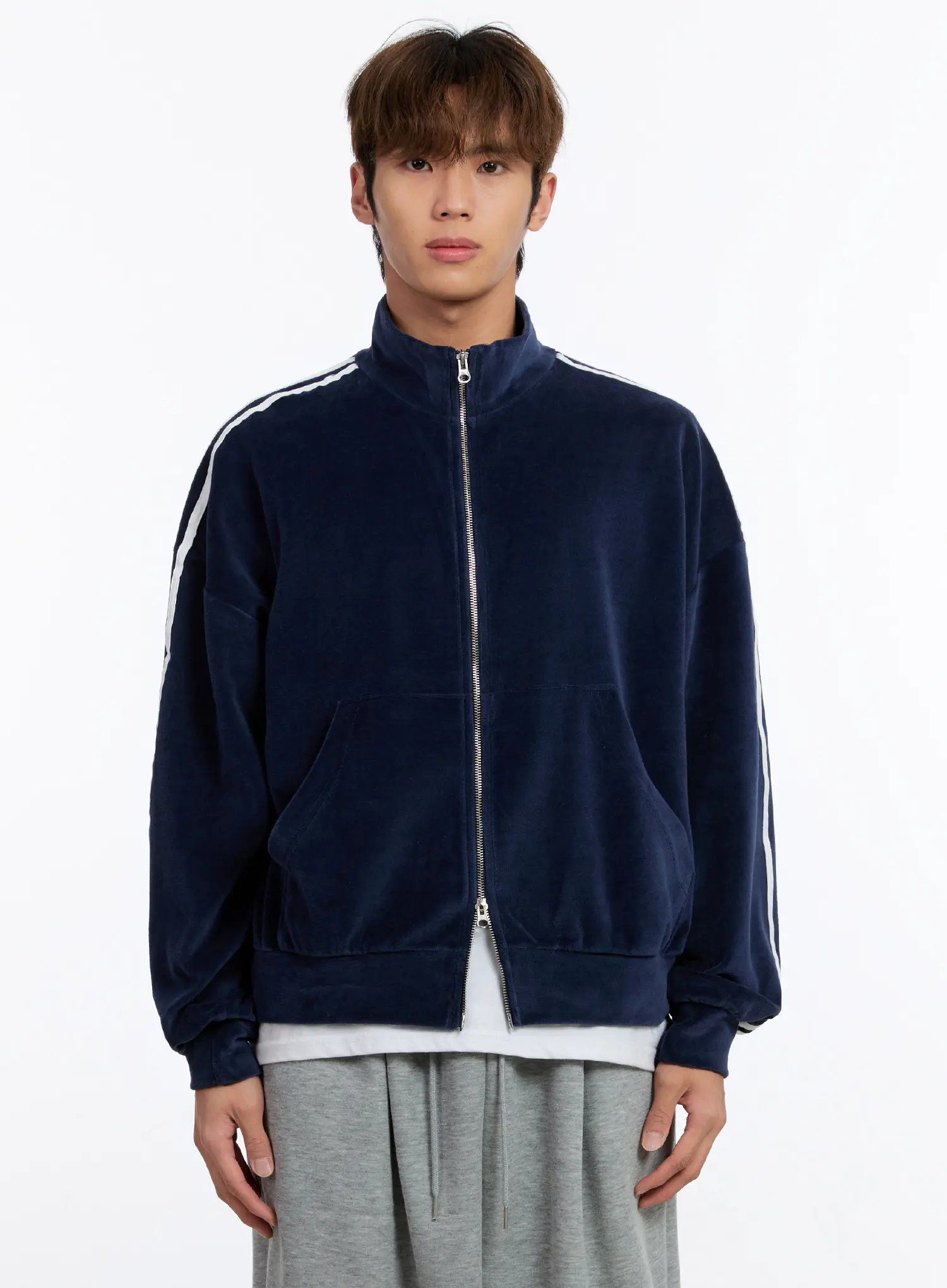 Men's Striped Track Jacket IN528 - Image 11