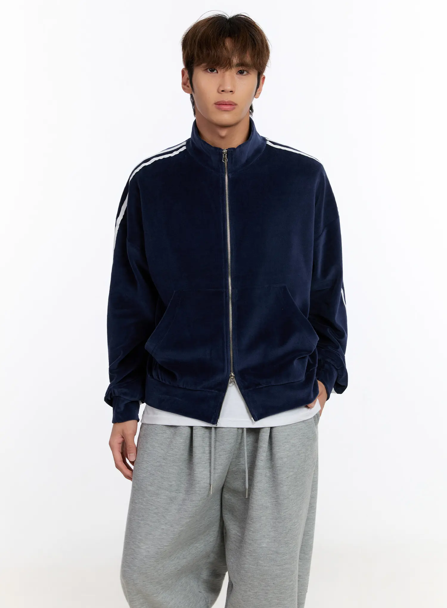 Men's Striped Track Jacket IN528 - Image 6