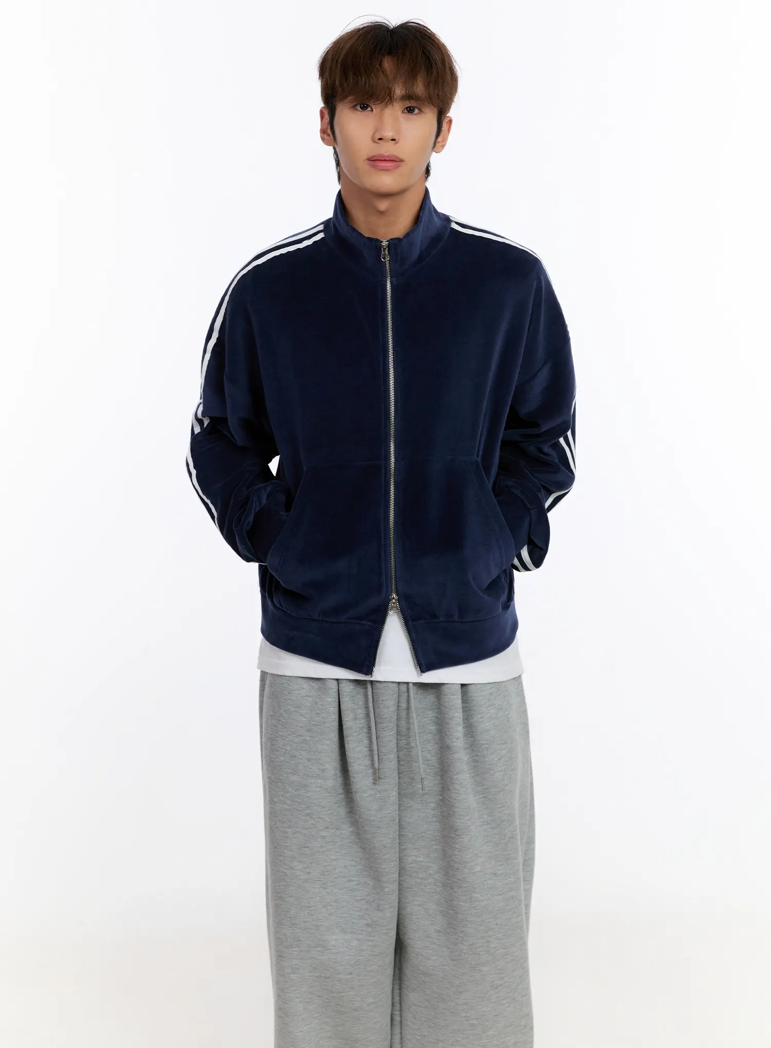 Men's Striped Track Jacket IN528 - Image 8