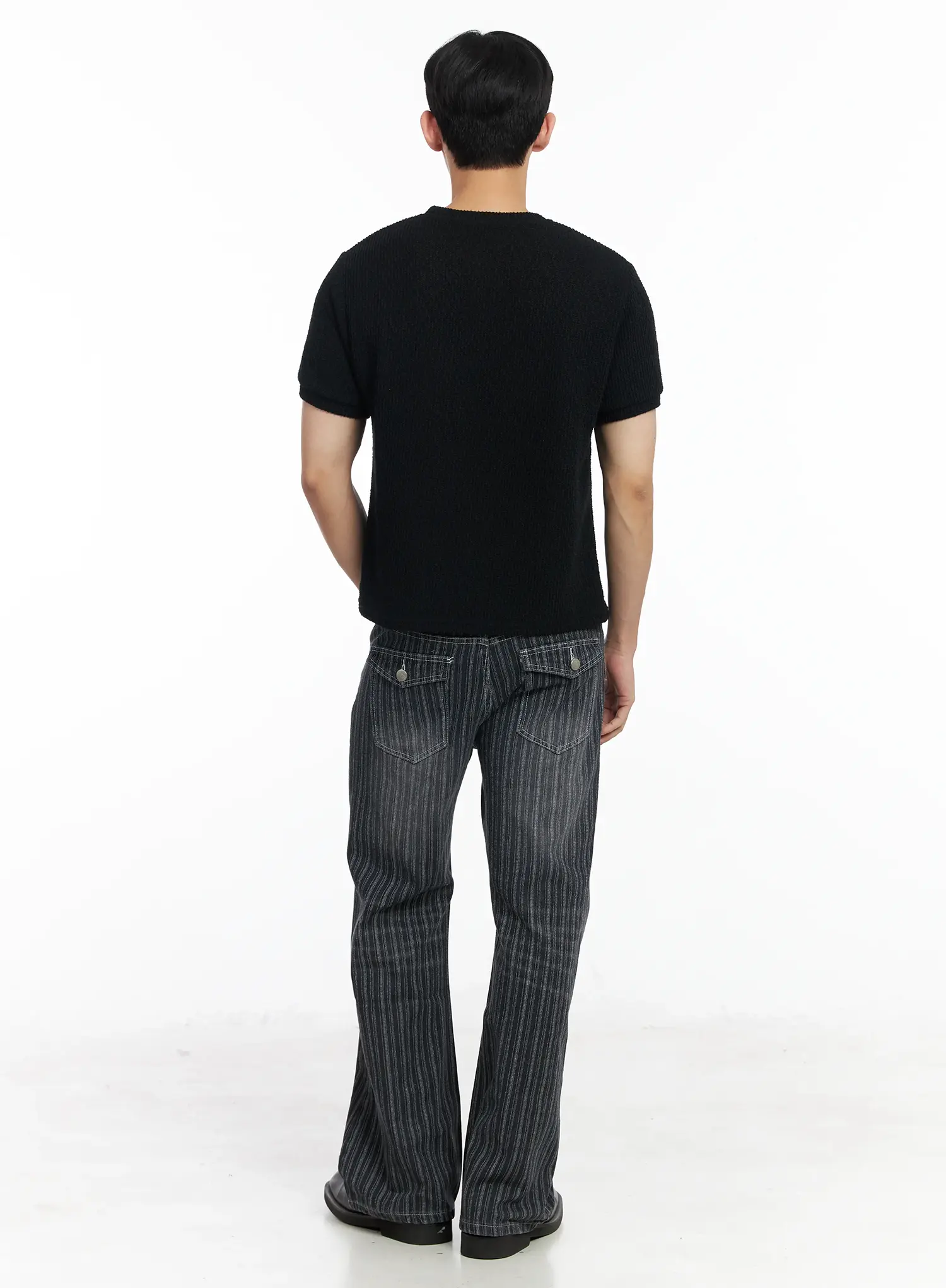 Men's Striped Wide-Leg Jeans IF516 - Image 10