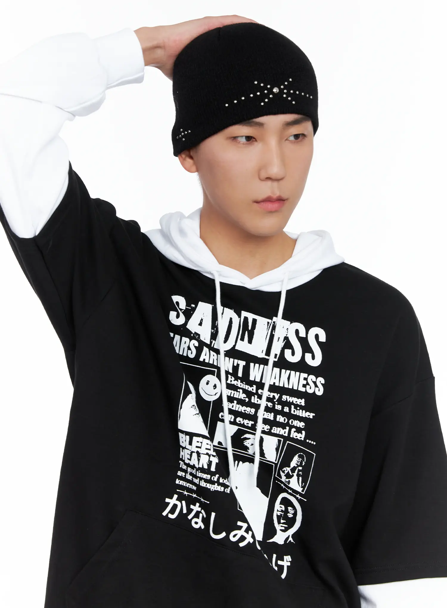 Men's Studded Beanie IG529 - Image 2