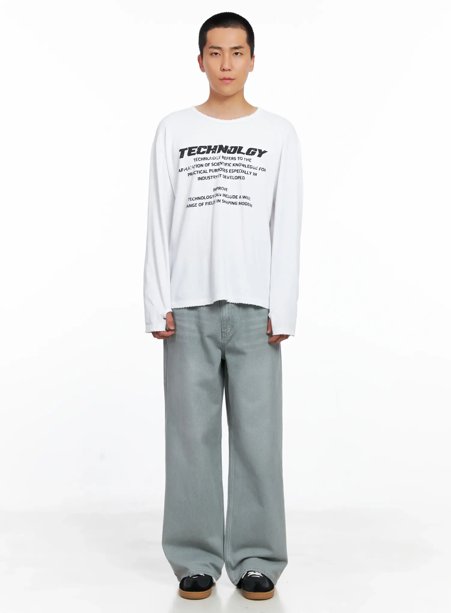 Men's Tech Graphic Long Sleeve Tee IS509 - Image 3