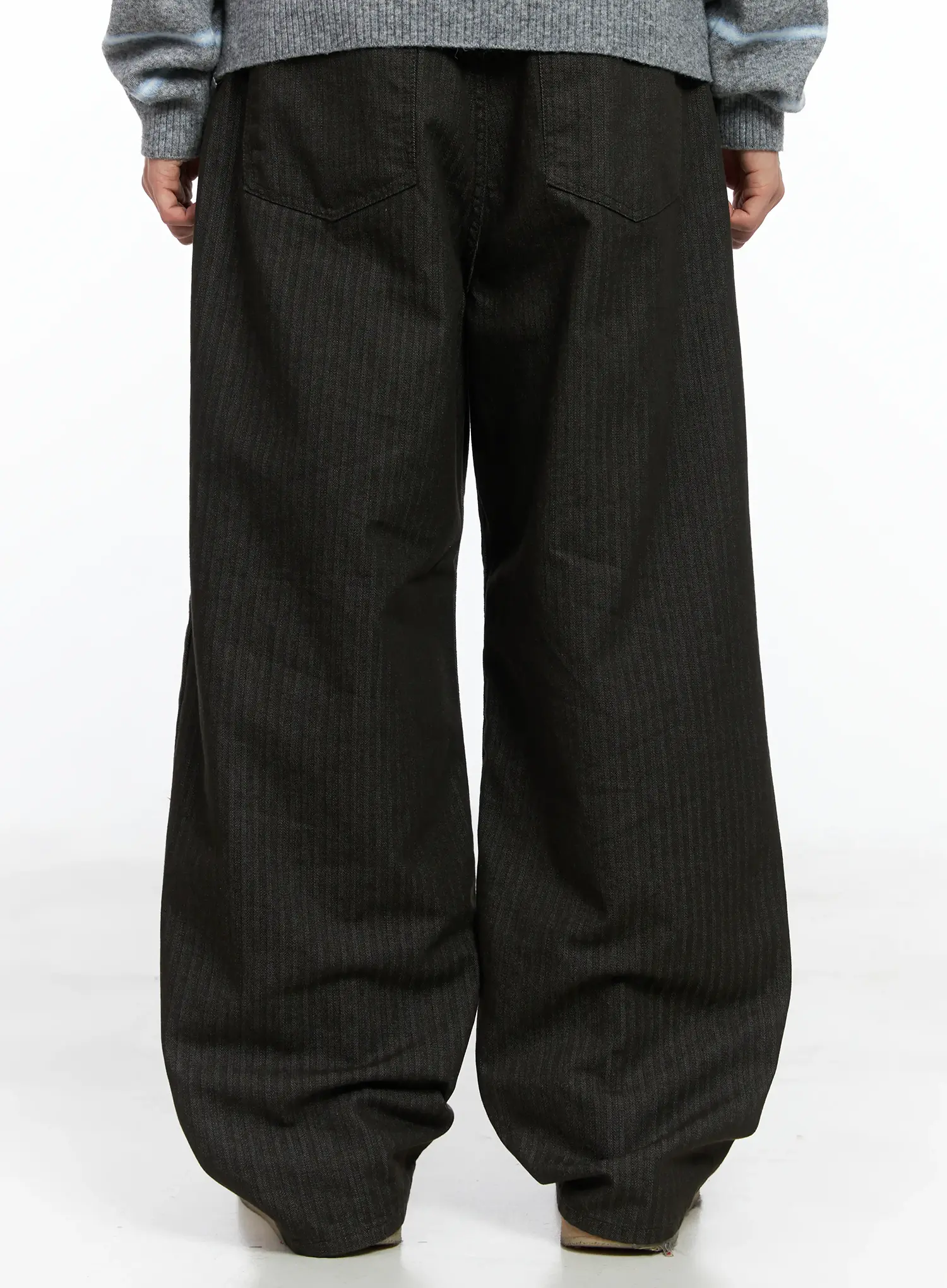 Men's Textured Dark Jeans IN518 - Image 7