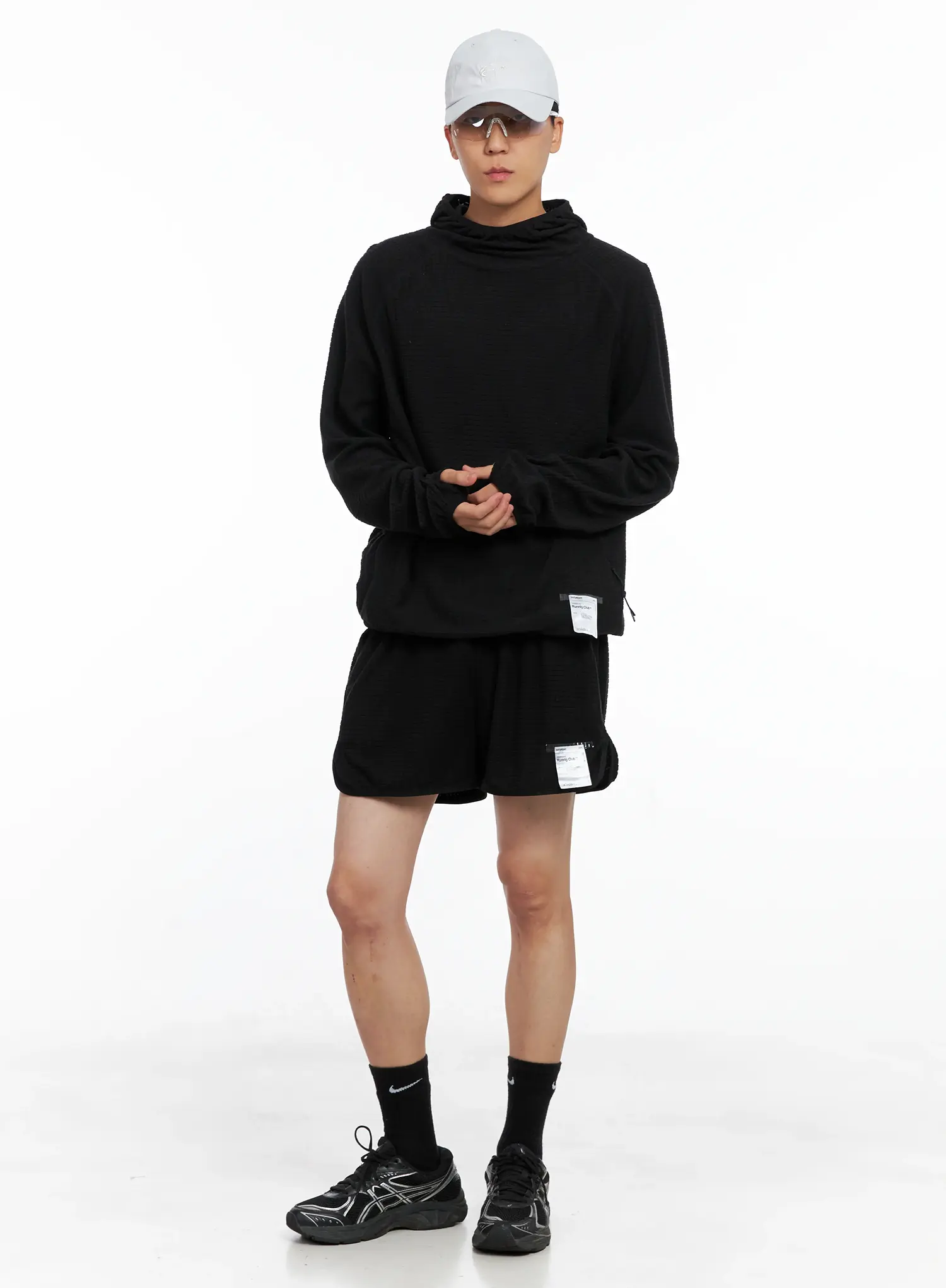 Men's Textured Label Detail Shorts US502 - Image 13