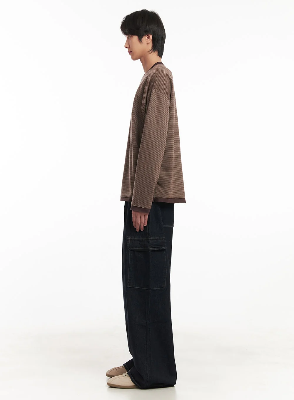 Men's Thin-Stripe Sweatshirt IA511 - Image 8