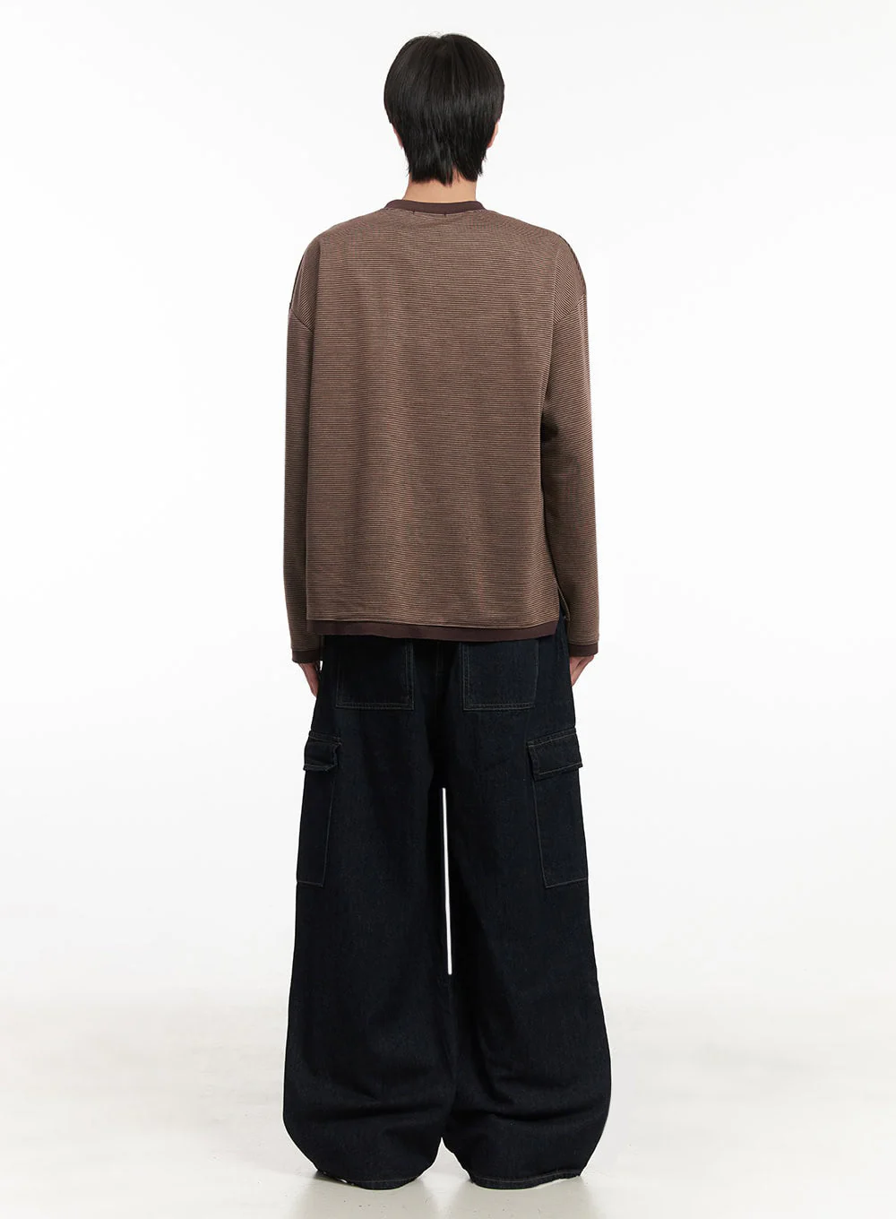 Men's Thin-Stripe Sweatshirt IA511 - Image 9