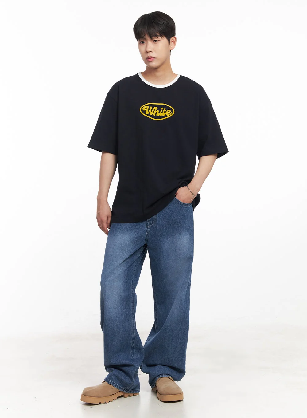 Men's Three-Tone Graphic T-Shirt IA529 - Image 2