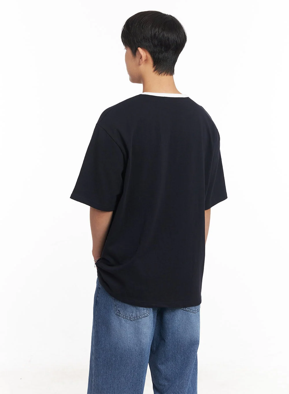 Men's Three-Tone Graphic T-Shirt IA529 - Image 4