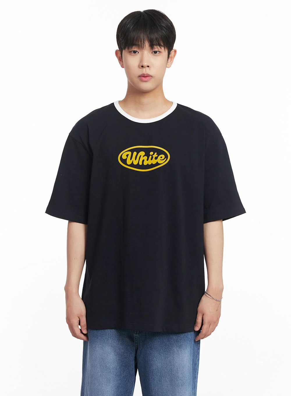Men's Three-Tone Graphic T-Shirt IA529 - Image 9