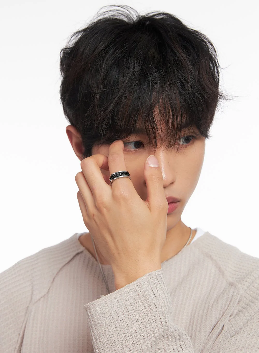 Men's Two-Tone Chain Ring IY508 - Image 2