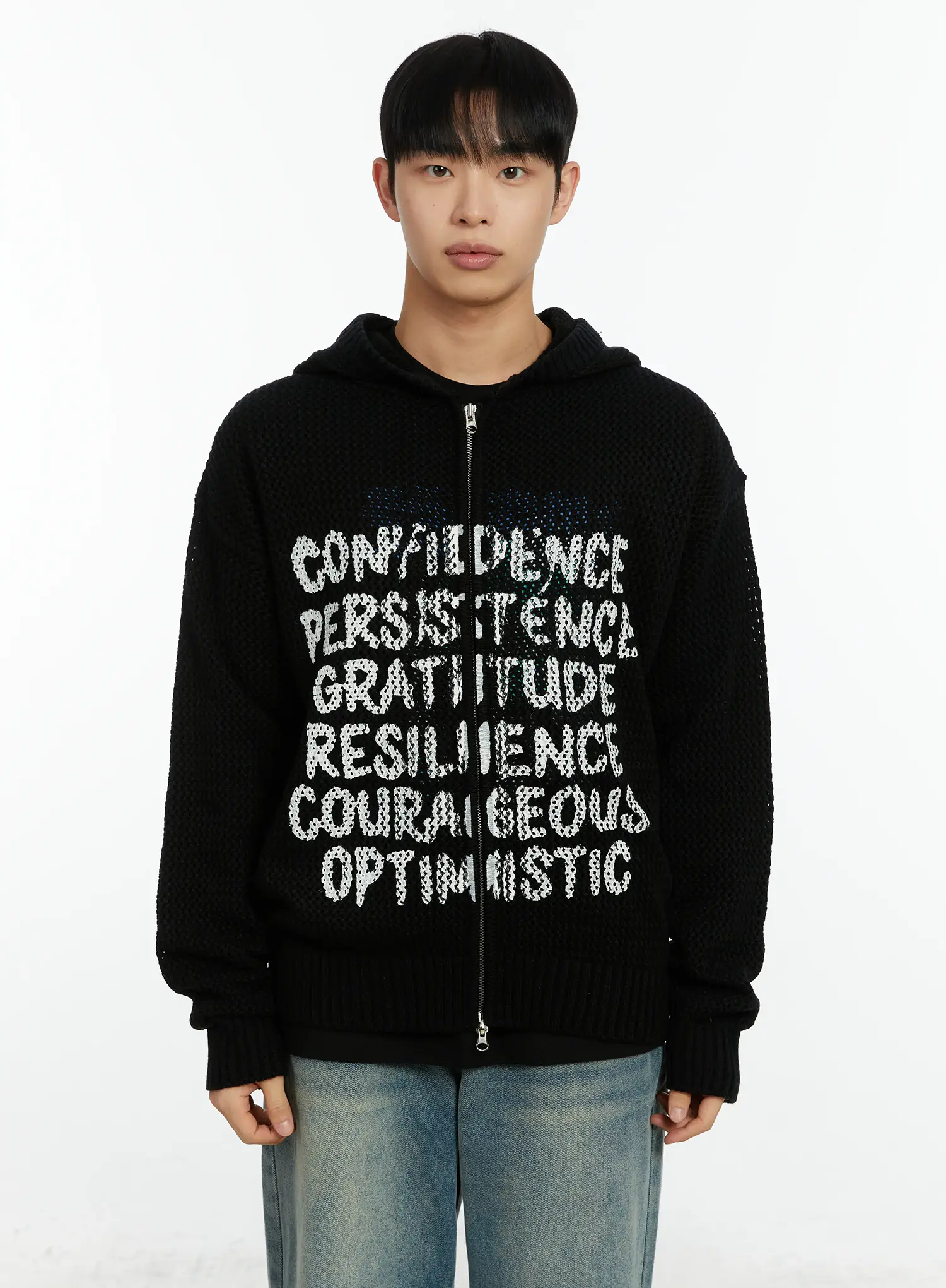 Men's Two-Way Hooded Zip-Up Sweater IF510 - Image 10