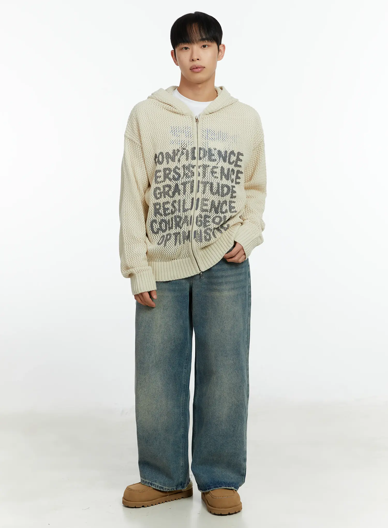 Men's Two-Way Hooded Zip-Up Sweater IF510 - Image 6