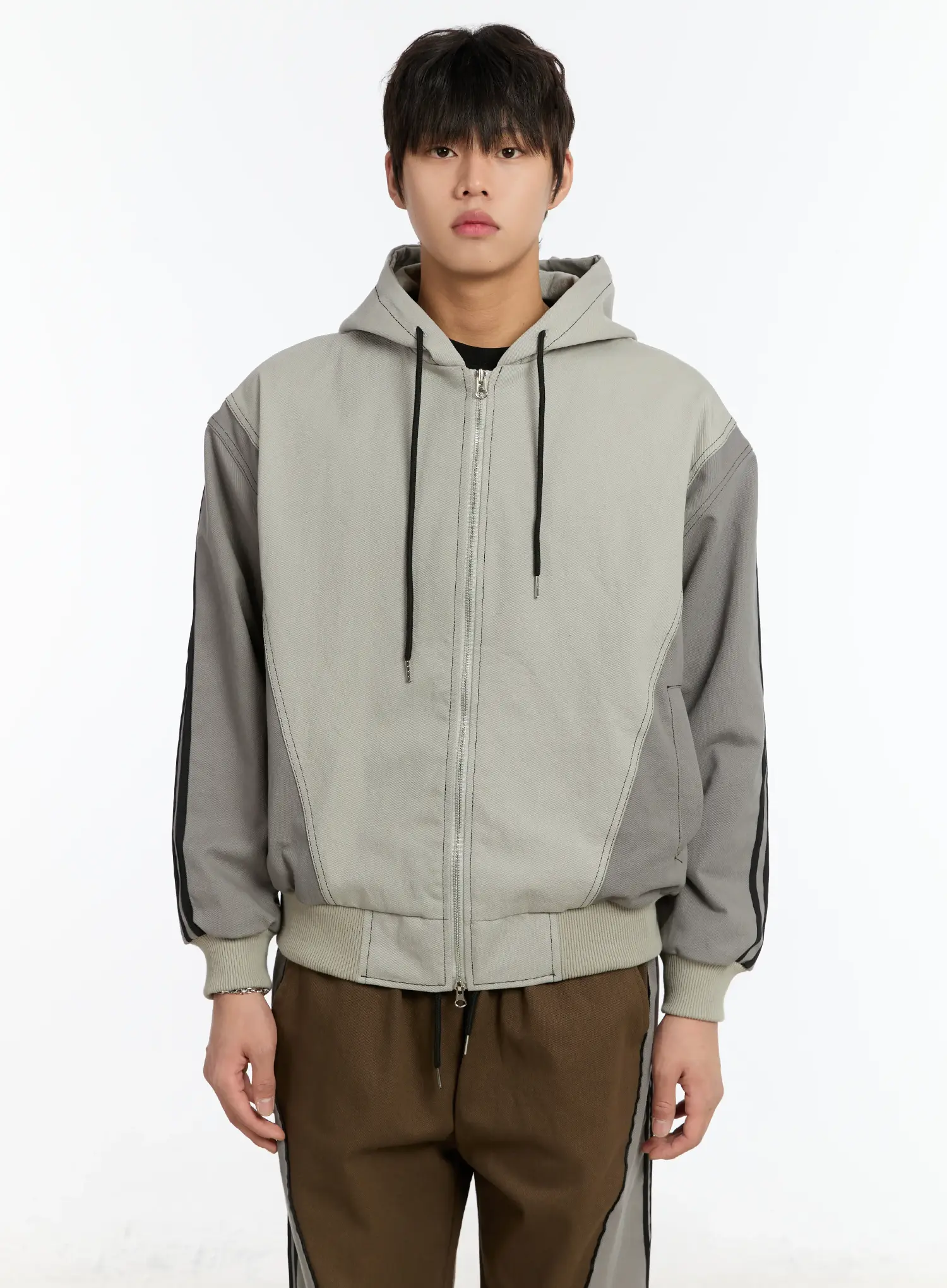 Men's Two-Way Hoodie Jacket IM503 - Image 12