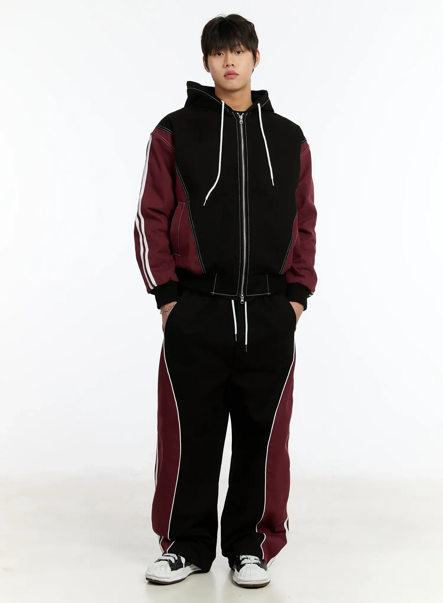 Men's Two-Way Hoodie Jacket IM503 - Image 8