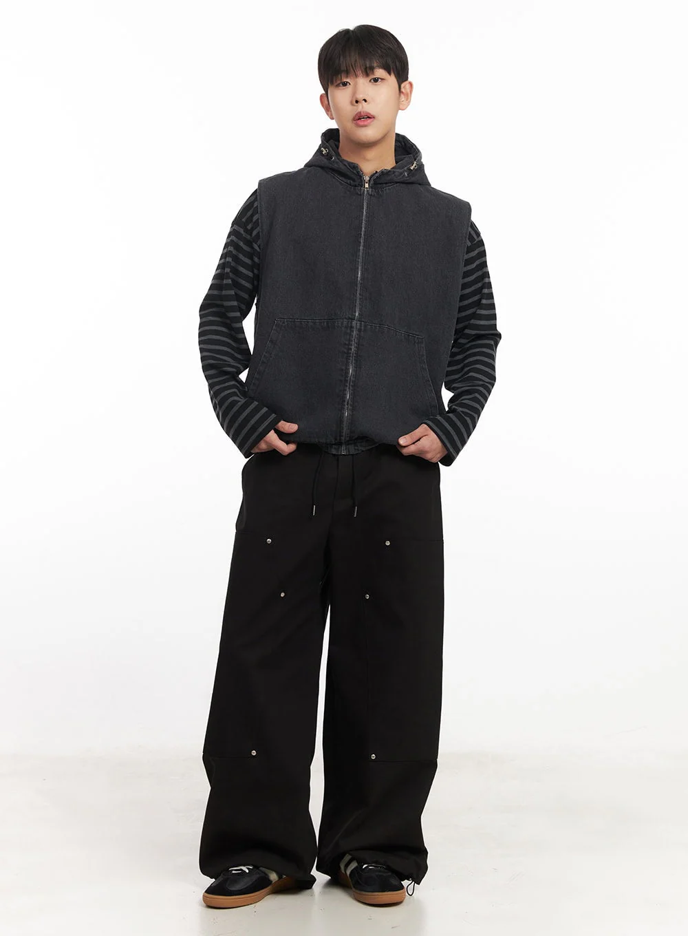 Men's Urban Denim Hooded Vest IM528 - Image 11