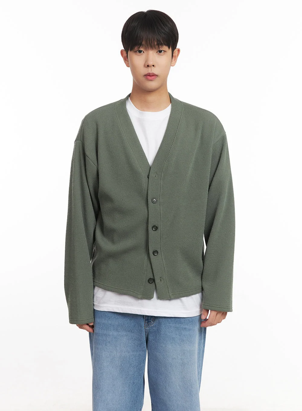 Men's V-Neck Buttoned Cardigan IM527 - Image 20