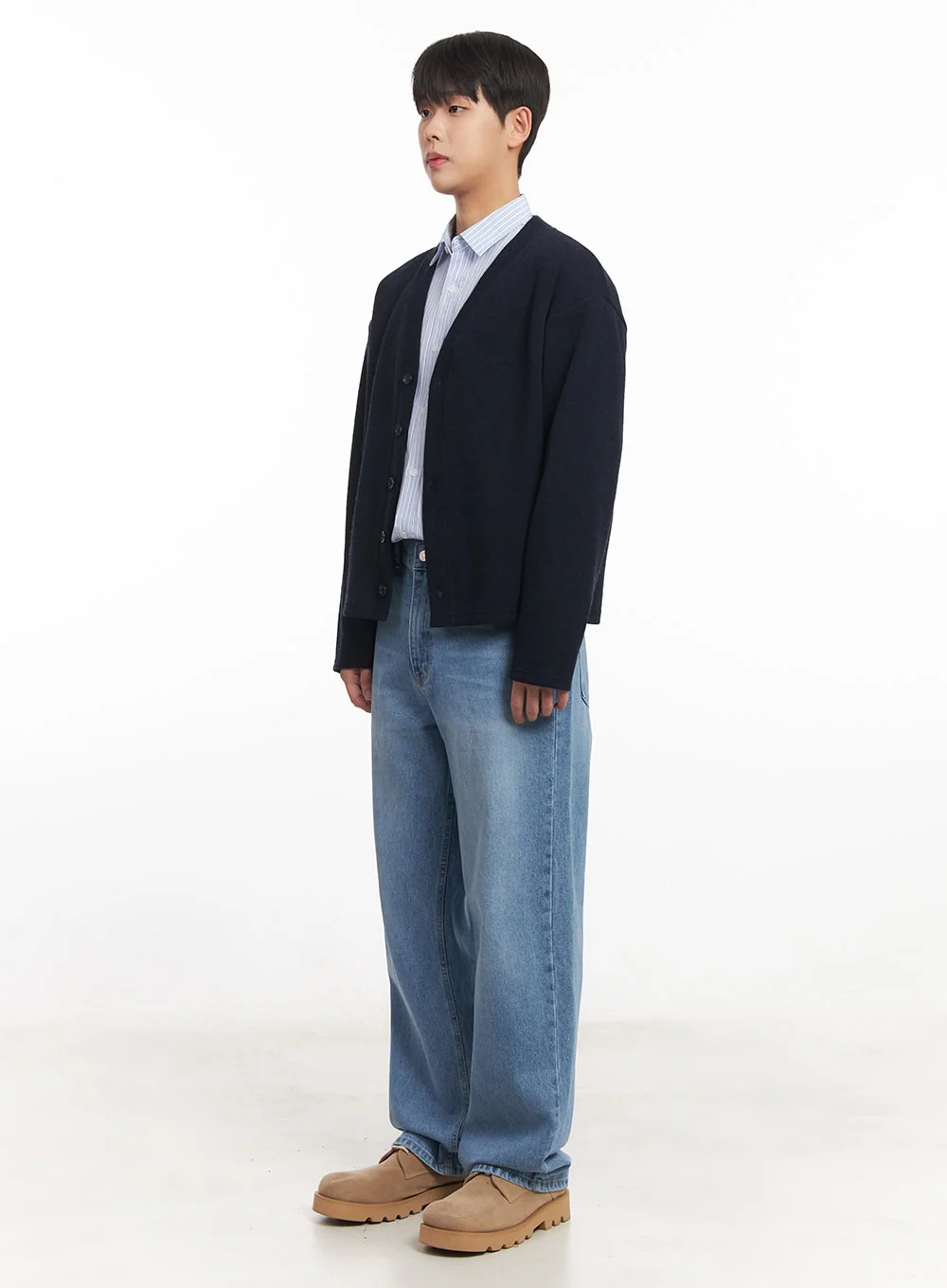 Men's V-Neck Buttoned Cardigan IM527 - Image 7