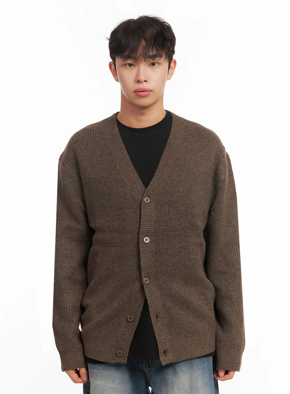 Men's V-Neck Buttoned Knit Cardigan ID431 - Image 11
