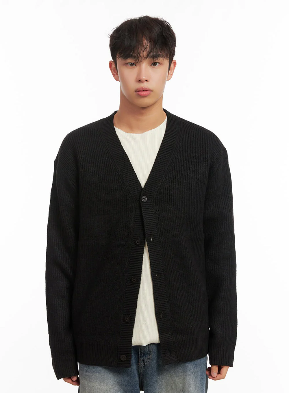 Men's V-Neck Buttoned Knit Cardigan ID431 - Image 14