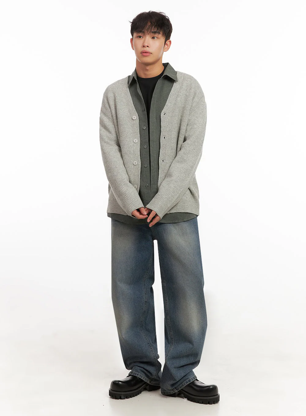 Men's V-Neck Buttoned Knit Cardigan ID431 - Image 6