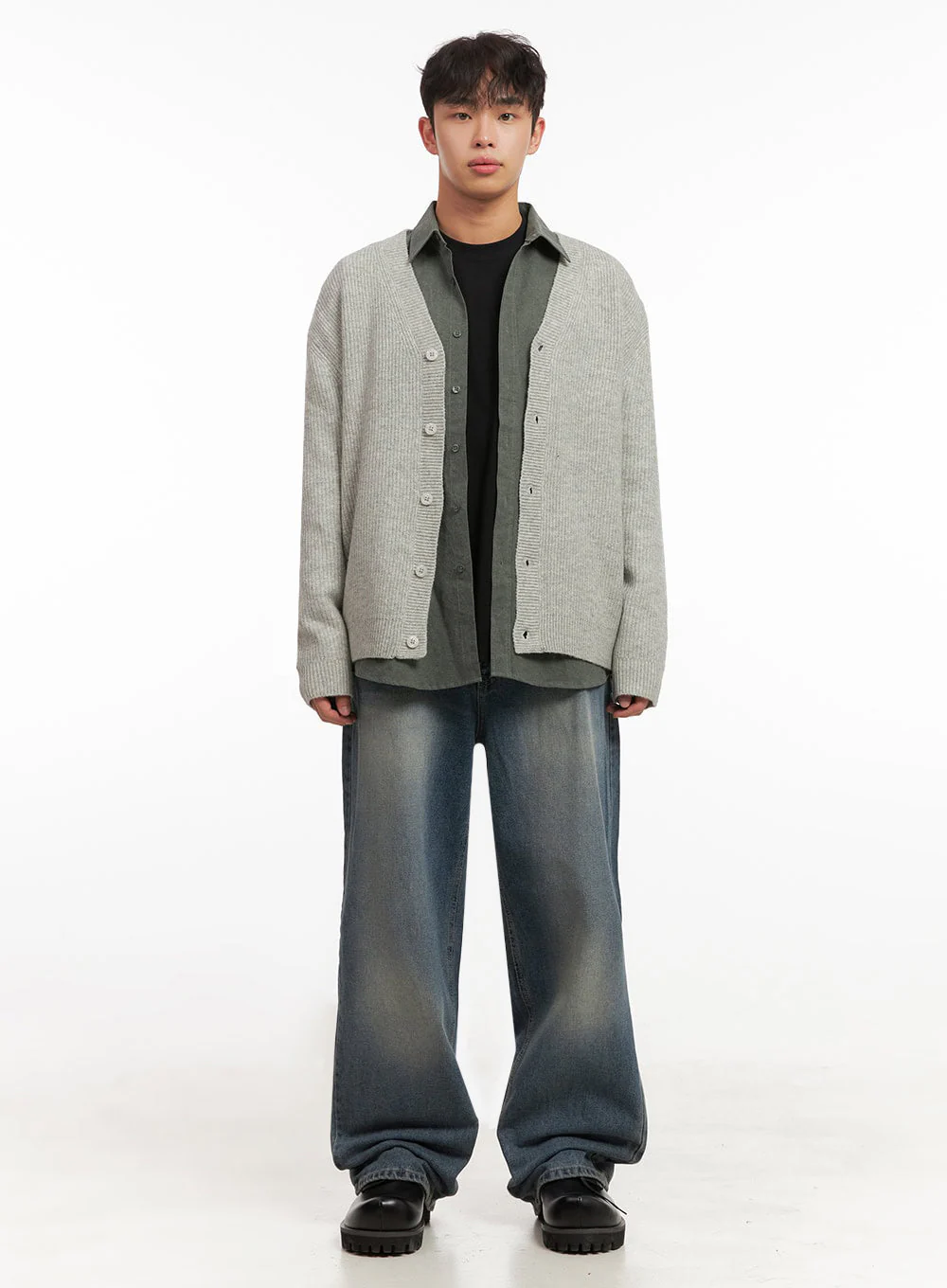 Men's V-Neck Buttoned Knit Cardigan ID431 - Image 7