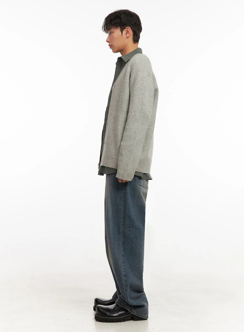 Men's V-Neck Buttoned Knit Cardigan ID431 - Image 8