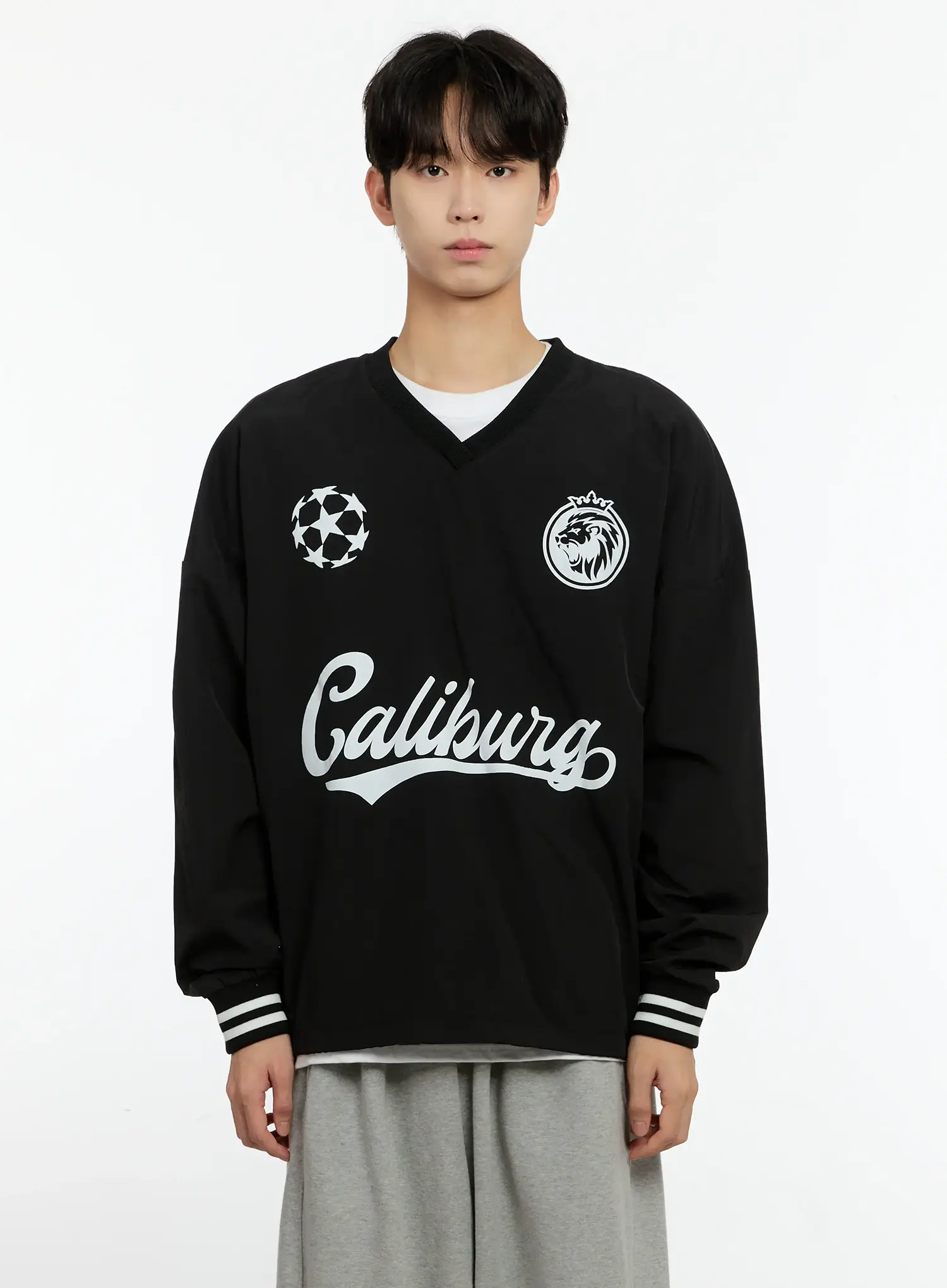 Men's V-Neck Sporty Sweatshirt IO531 - Image 11