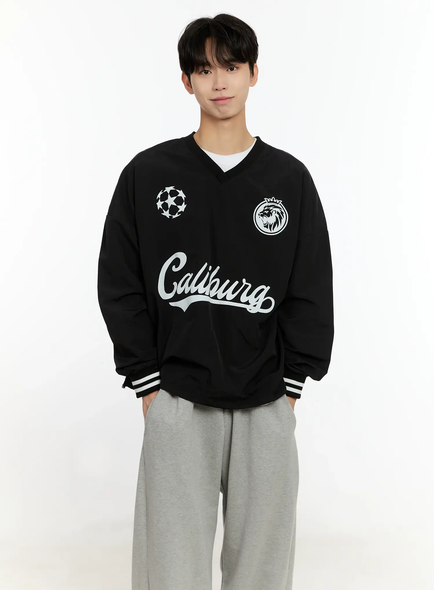 Men's V-Neck Sporty Sweatshirt IO531 - Image 7
