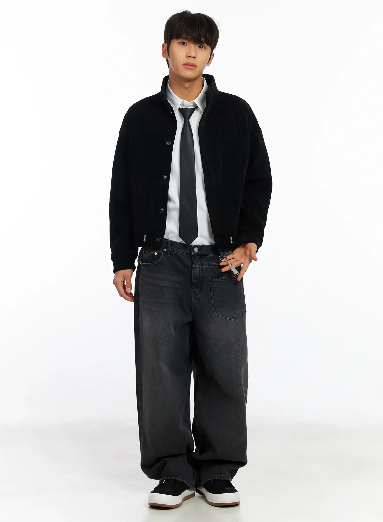 Men's Velvet Collar Jacket IF506 - Image 3